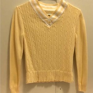 Preppy yellow college sweater